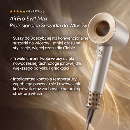 DAYO AirPro™ - 5w1 Wysokowydajna Suszarka do Włosów