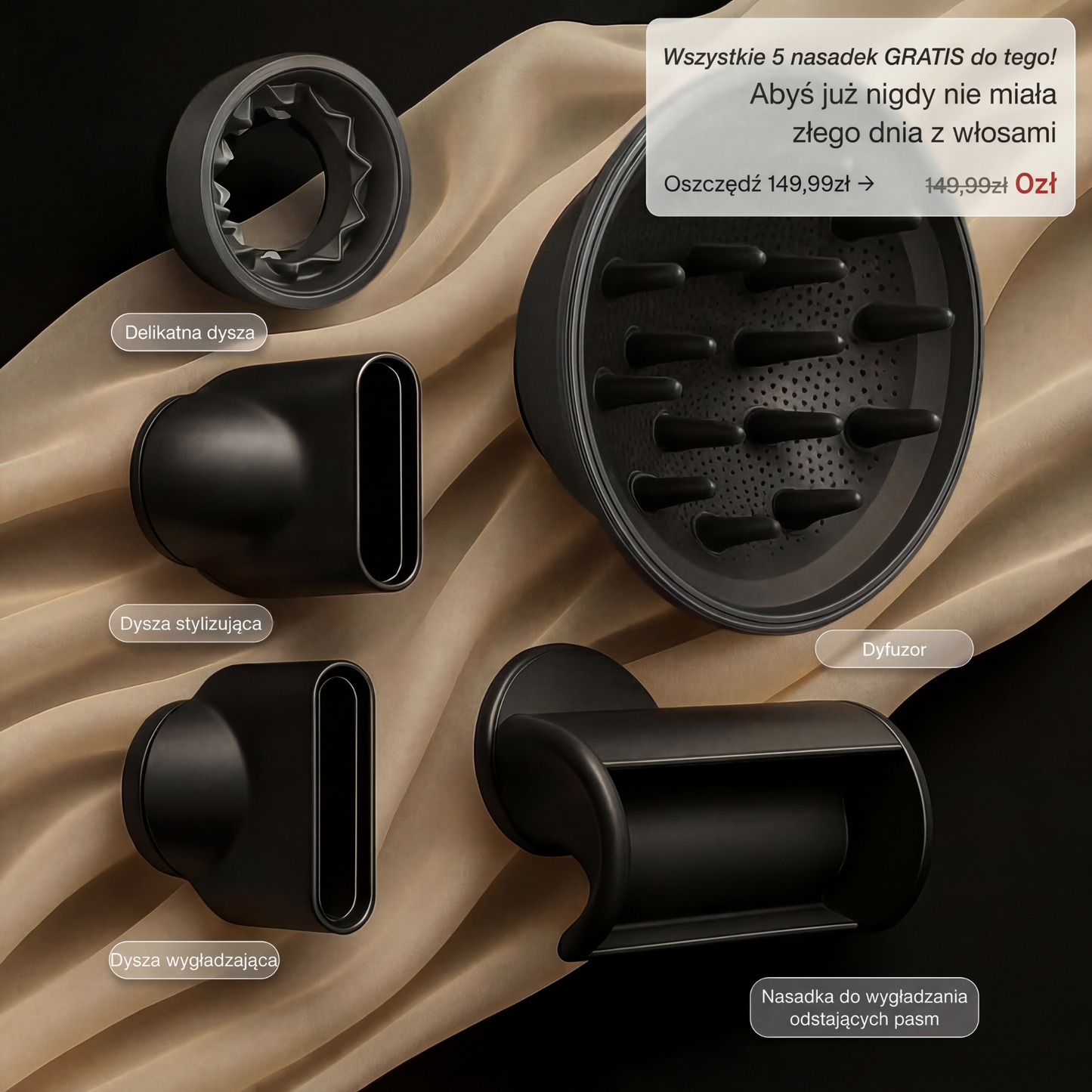 Dayo AirPro™ 5 końcówek stylizacyjnych